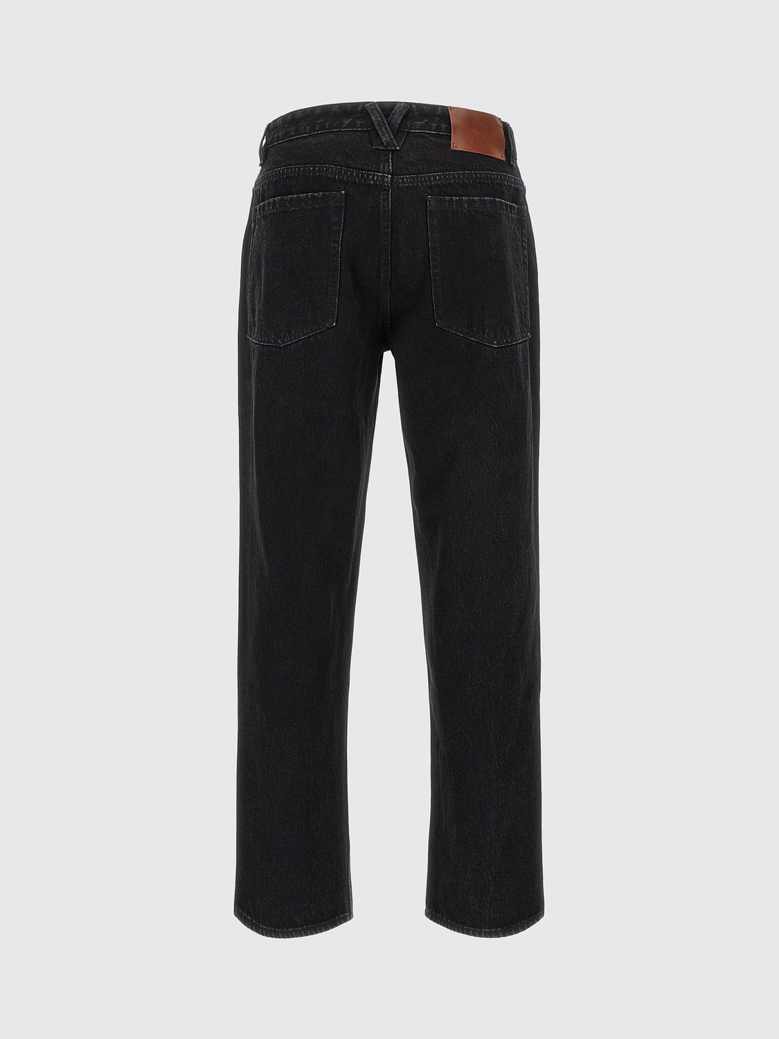 ENTIRE STUDIOS JEANS: Seth Straight-Leg Jeans ENTIRE STUDIOS with a Mid-Rise Waist in Cotton Denim, Black - Img 3