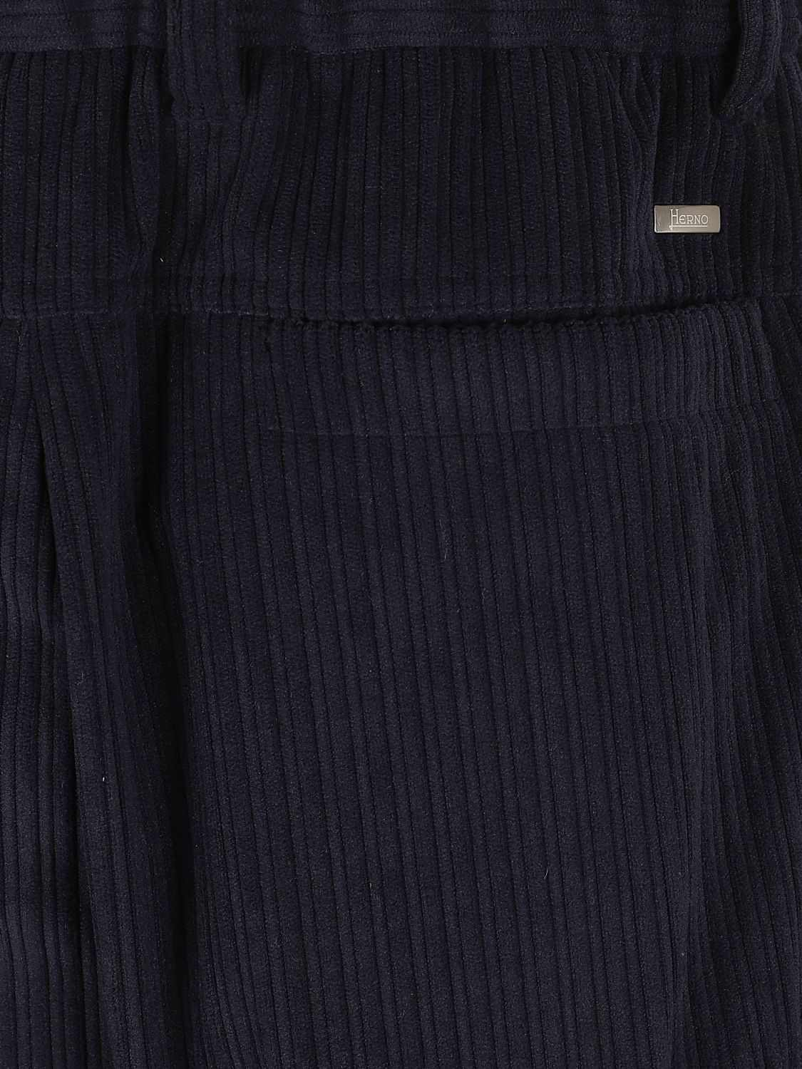 HERNO 팬츠: HERNO 슬래시 및 사이드 포켓 코듀로이 카고 팬츠, 블루 - Img 4