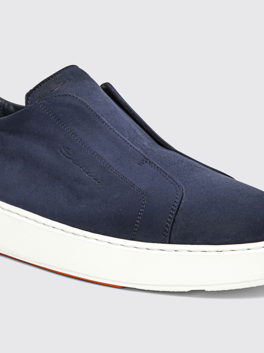 SANTONI SNEAKERS: Sneakers men Santoni, Blue - Img 3