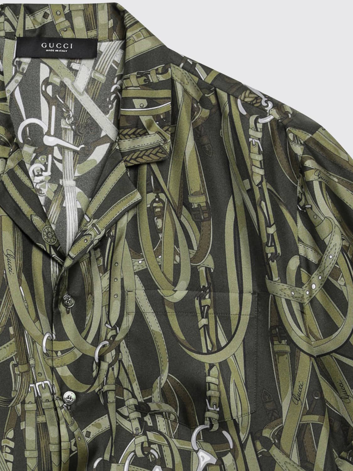 GUCCI SHIRT: Shirt men Gucci, Green - Img 3