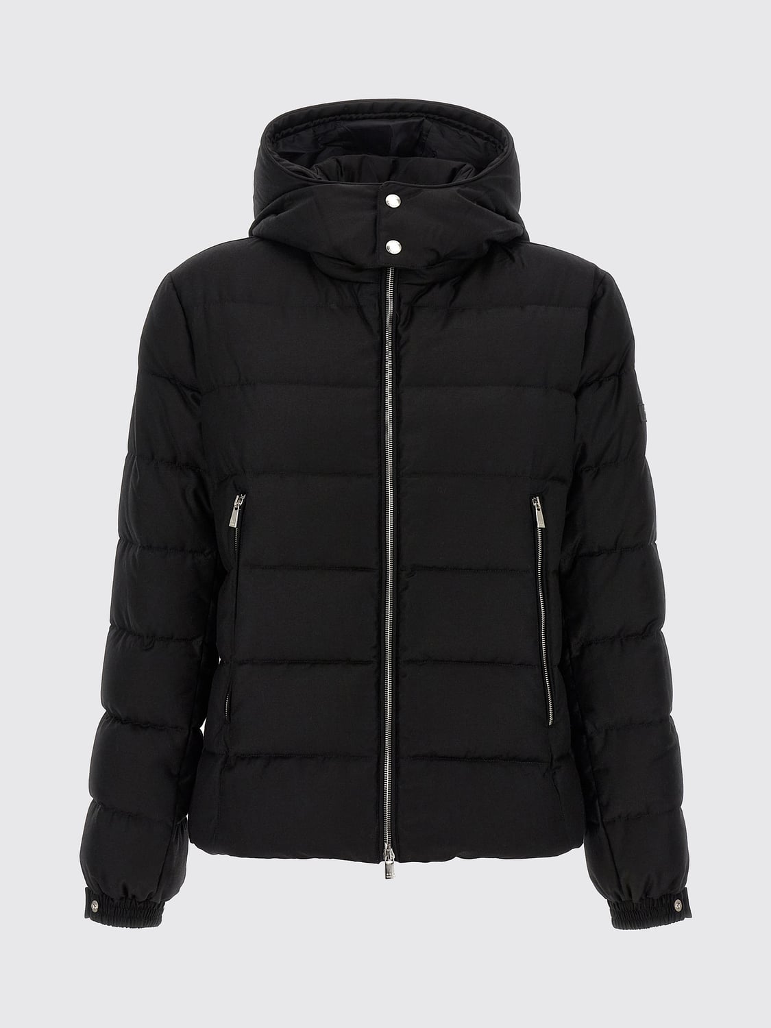 TATRAS JACKET: Tatras Quilted Wool and Silk Down Jacket with Padded Hood and Zip Closure, Black - Img 2
