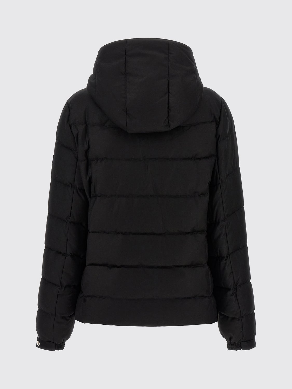TATRAS JACKET: Tatras Quilted Wool and Silk Down Jacket with Padded Hood and Zip Closure, Black - Img 3