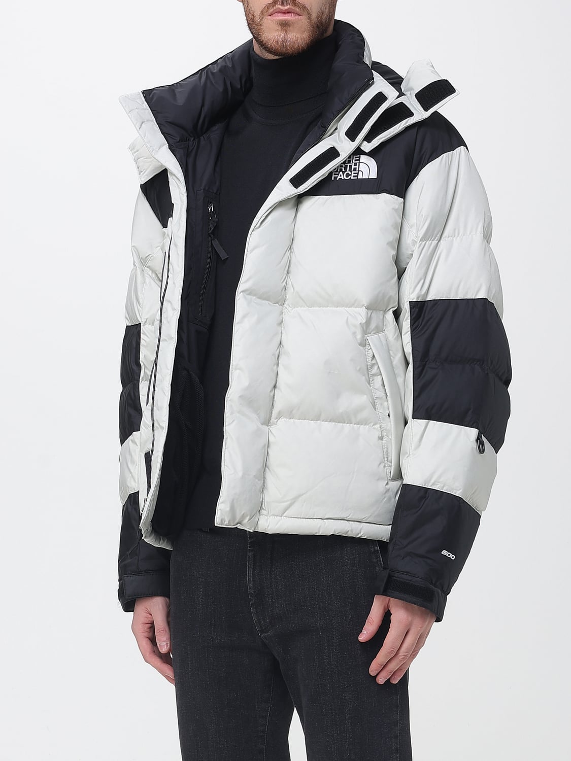 THE NORTH FACE JACKET: The North Face Windproof and Water-Repellent Down Jacket with Hood and Contrast Logo, White - Img 3