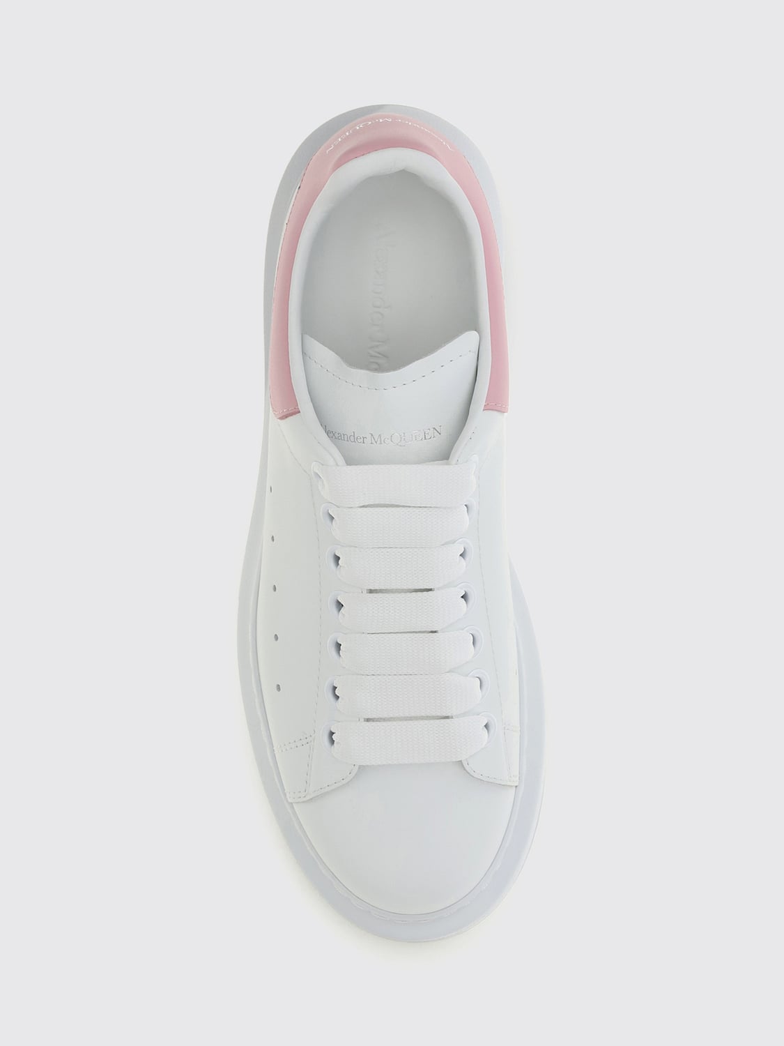 MCQUEEN ZAPATILLAS: Zapatillas Oversize McQueen de piel de becerro bicolor, Blanco - Img 4
