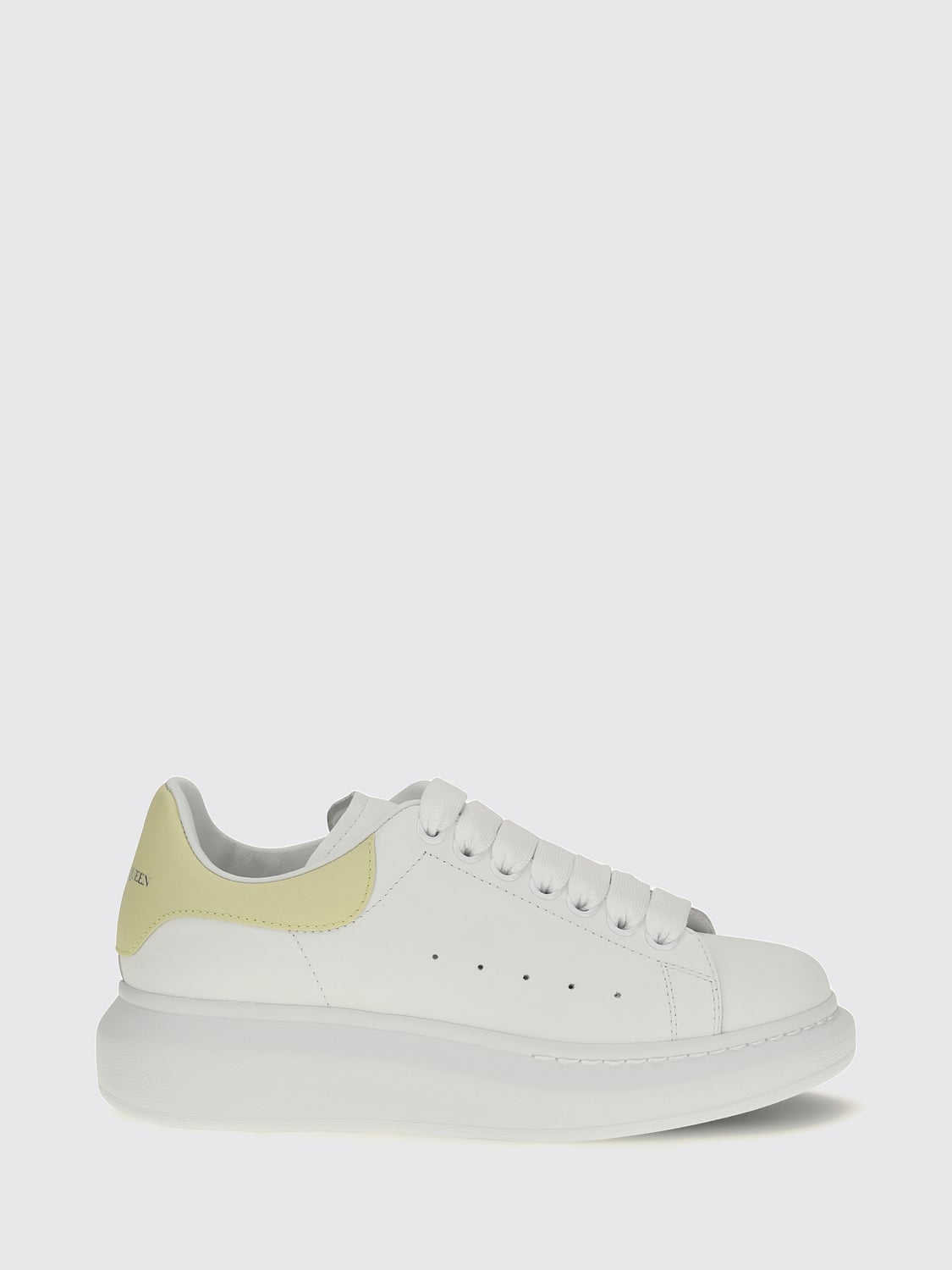 MCQUEEN SNEAKERS: Sneakers Oversize McQueen in pelle di vitello bicolore, Bianco 1 - Img 1