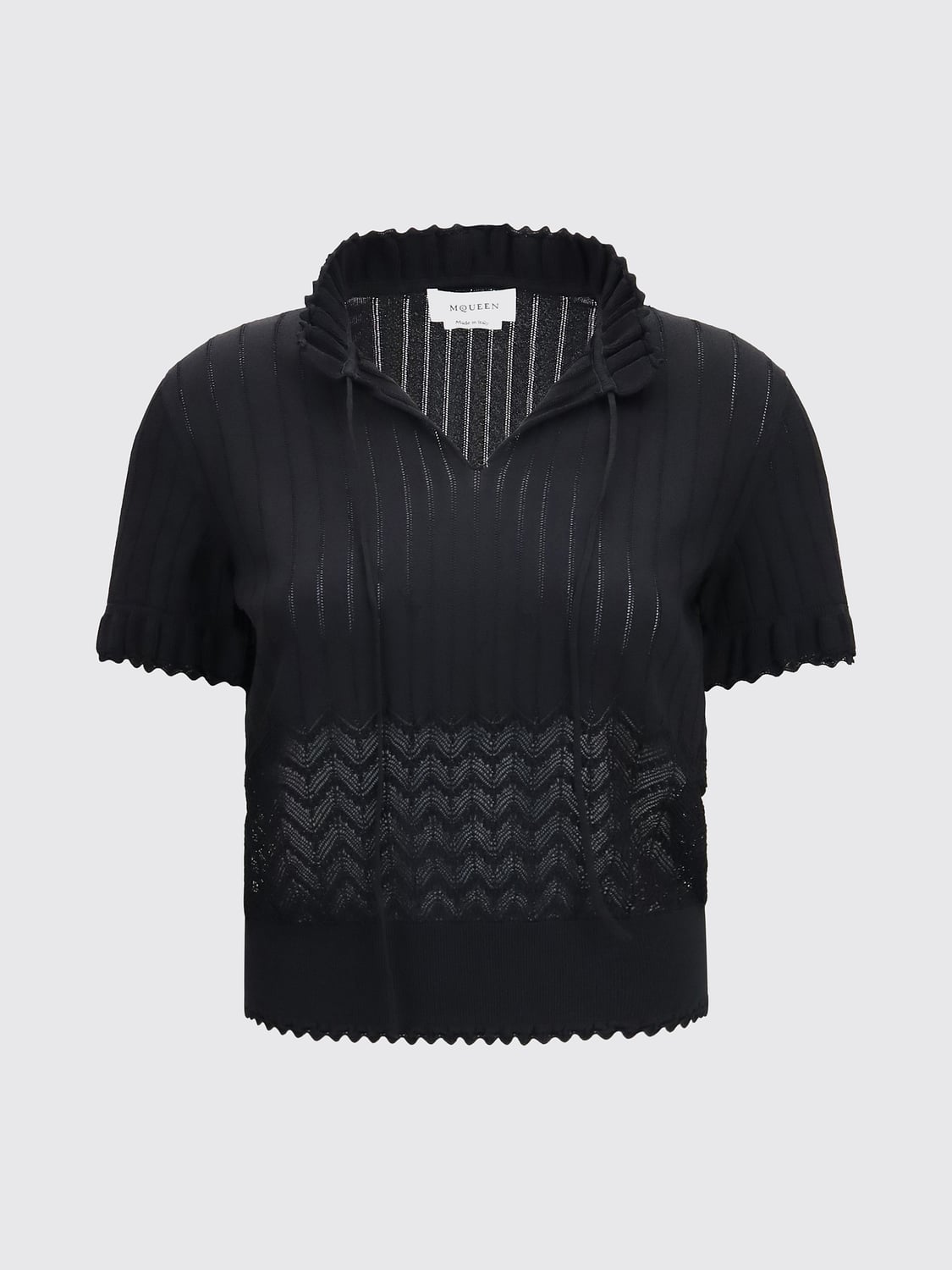 MCQUEEN TOP: Top damen McQueen, Schwarz - Img 2