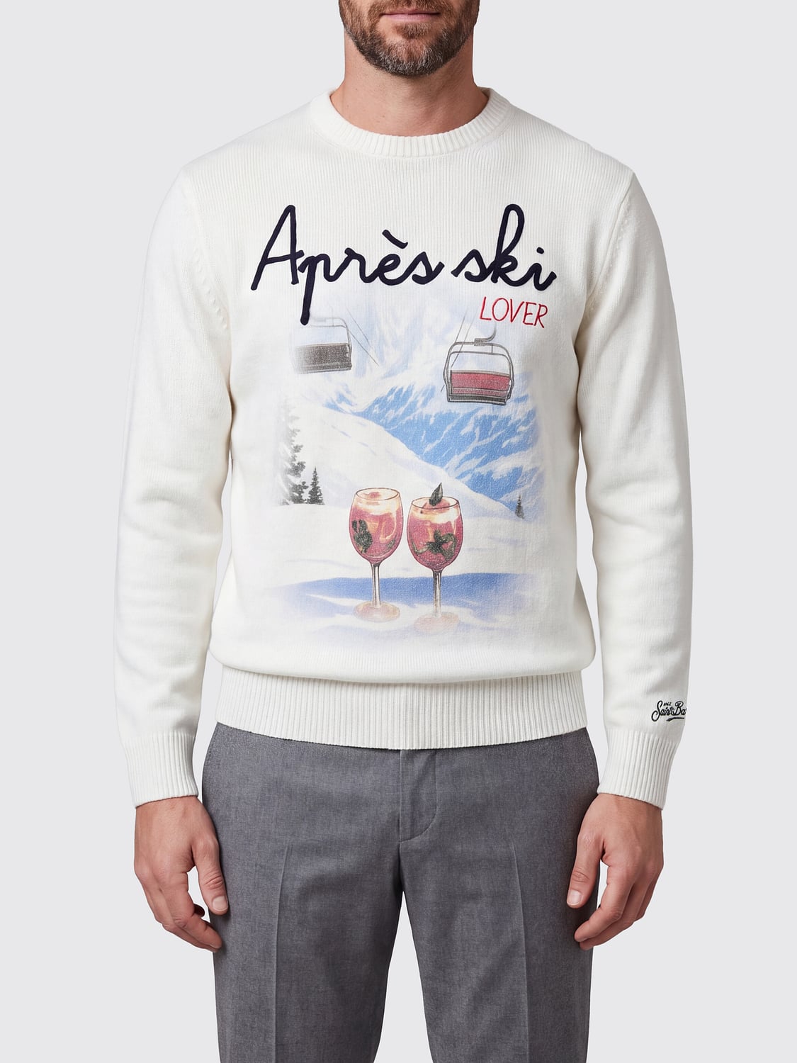 MC2 SAINT BARTH SWEATER: Sweater men Mc2 Saint Barth, Grey 2 - Img 1