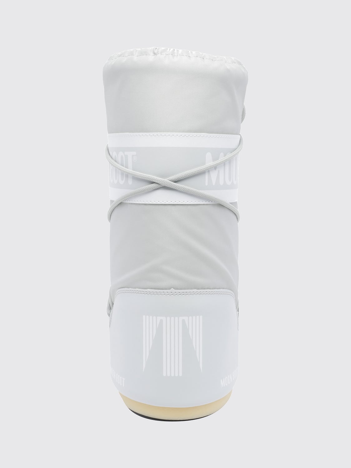 MOON BOOT BOTTES: Bottes de neige Icon Moon Boot en nylon avec logo imprimé, Gris - Img 3