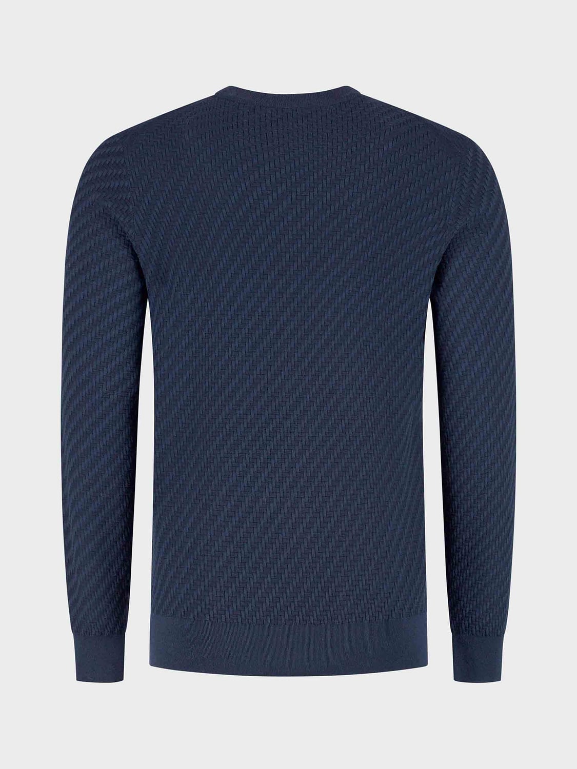 BRIONI SWEATER: Brioni Long-Sleeved Pure Cotton Crewneck Jumper, Blue - Img 3