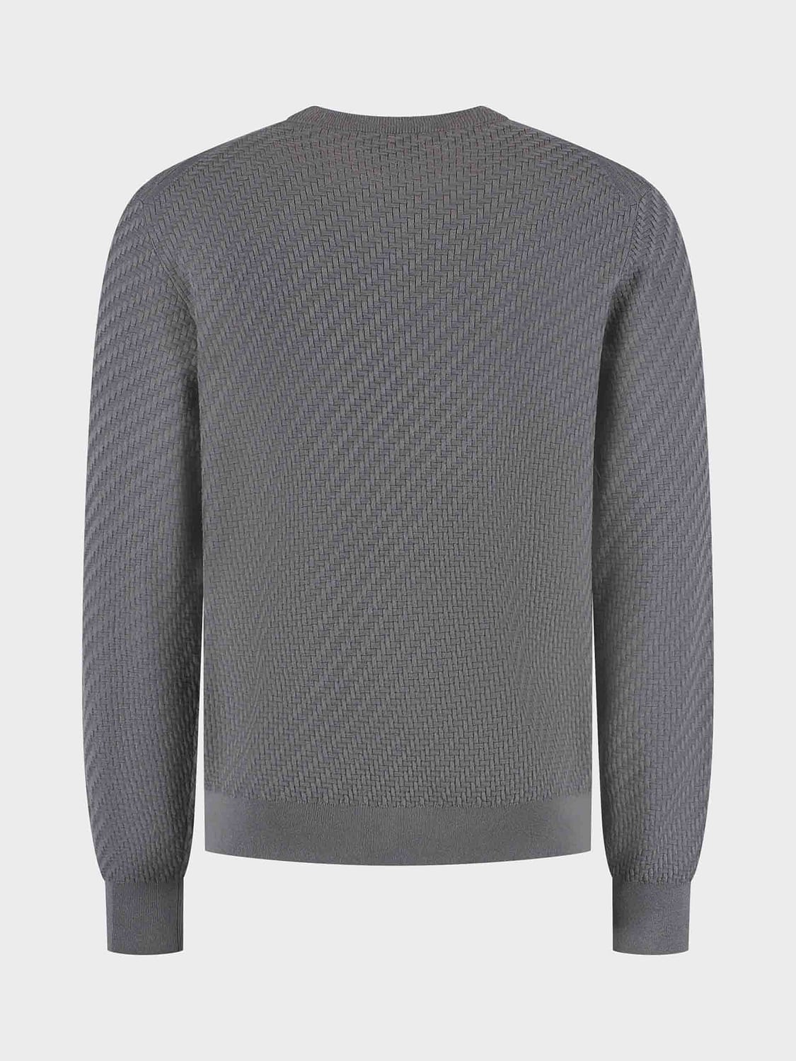 BRIONI PULL: Pull col rond Brioni à manches longues en pur coton, Bleu 1 - Img 3