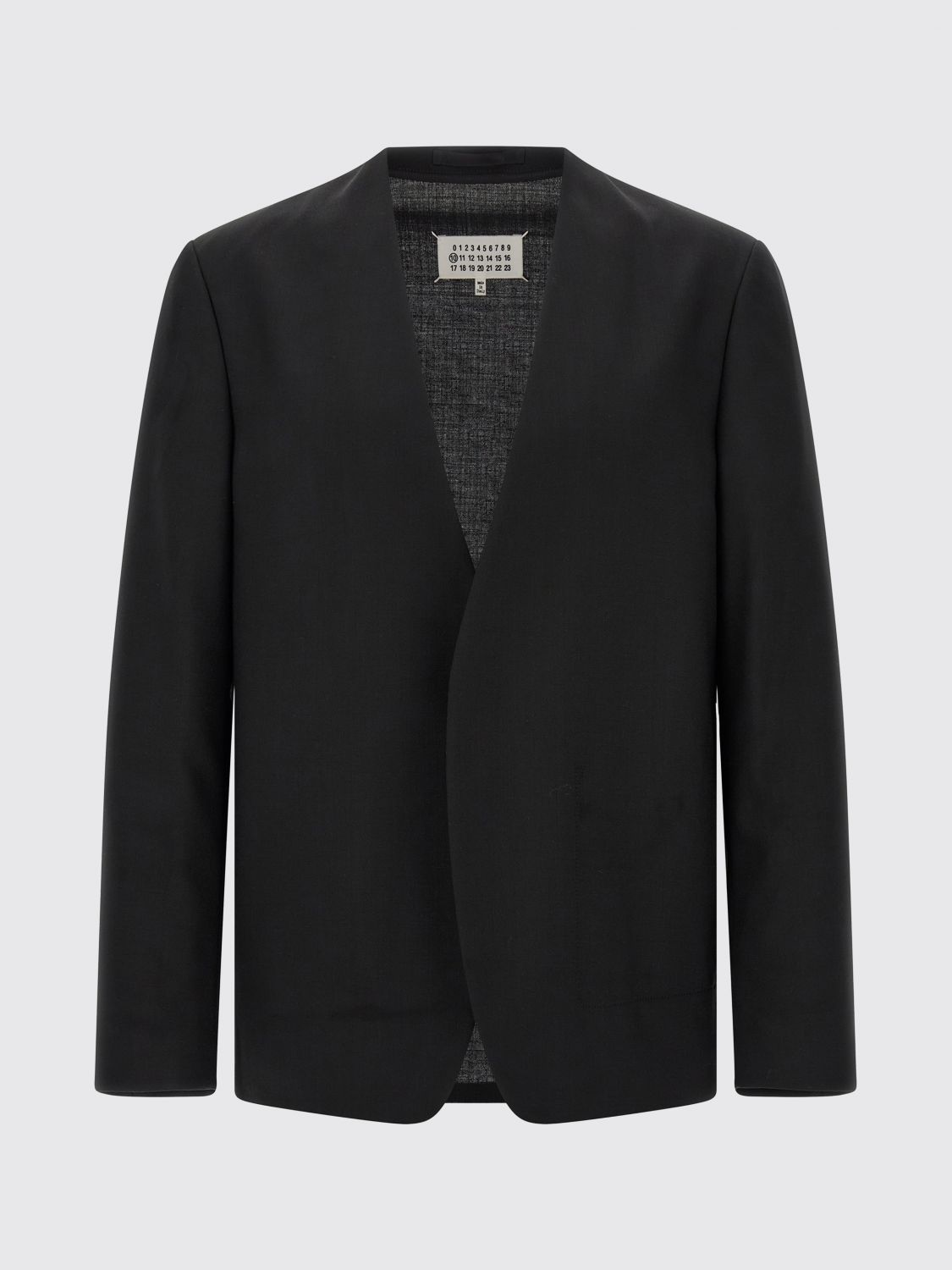 MAISON MARGIELA JACKET: Maison Margiela Single-Breasted Virgin Wool Blazer with Concealed Fastening, Black - Img 2