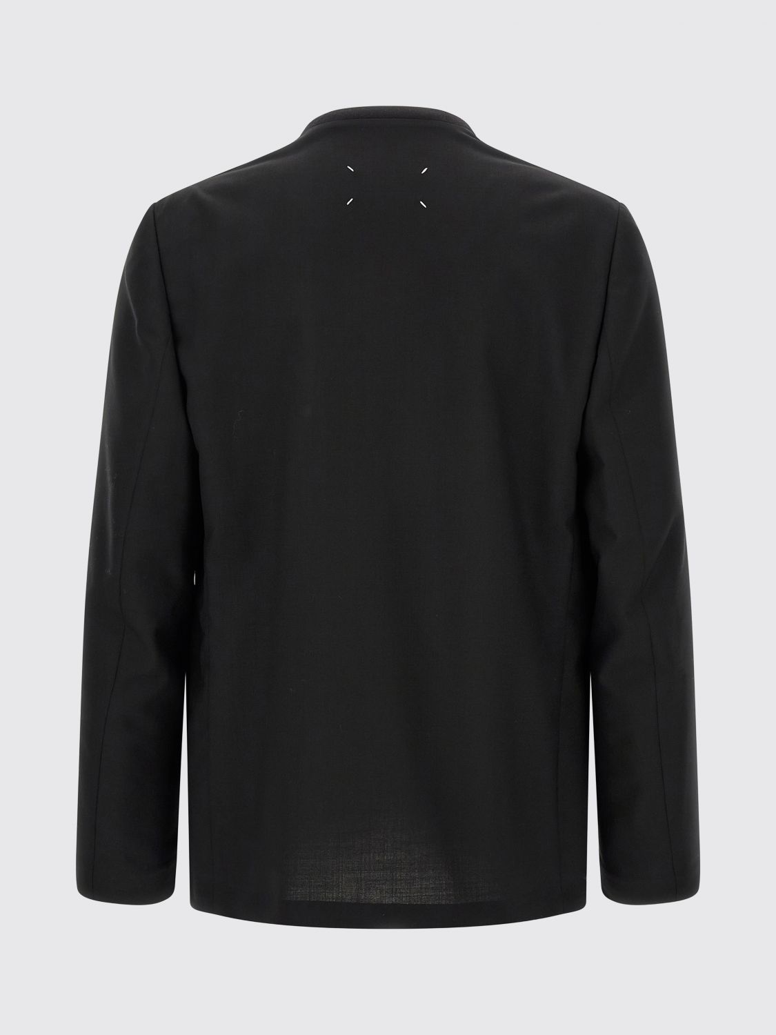 MAISON MARGIELA JACKET: Maison Margiela Single-Breasted Virgin Wool Blazer with Concealed Fastening, Black - Img 3