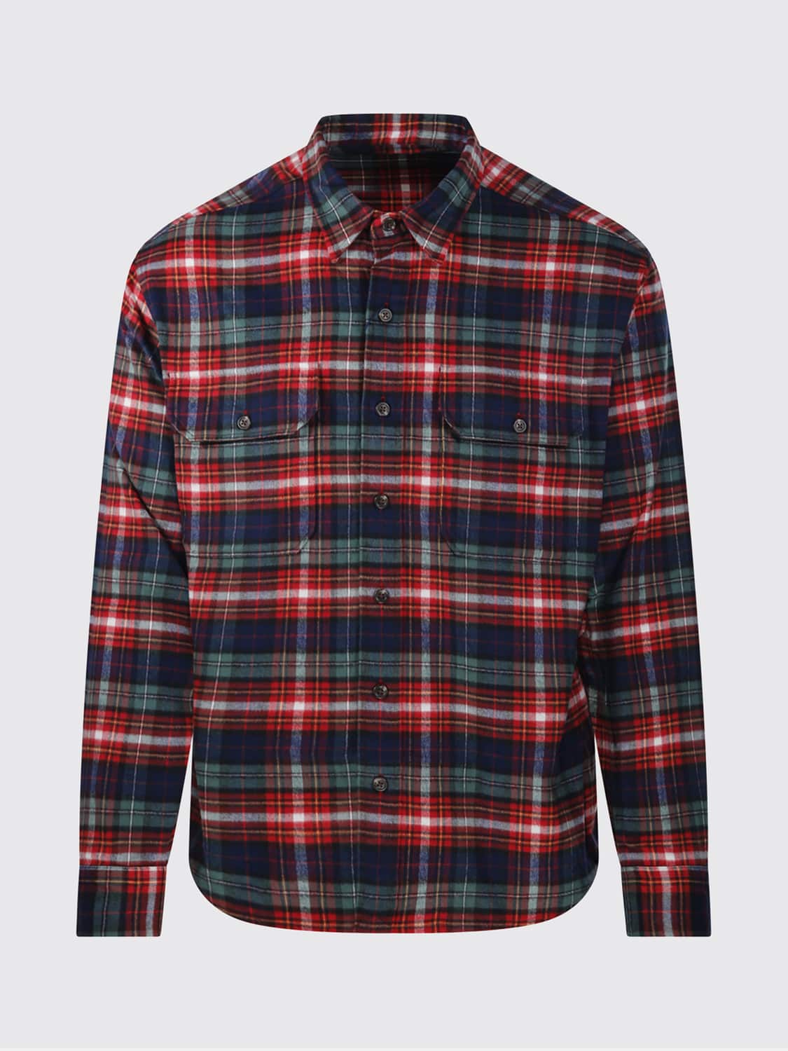 POLO RALPH LAUREN CAMISA: Camisa de manga larga Polo Ralph Lauren de algodón de tartán con bolsillos, Azul Oscuro - Img 2