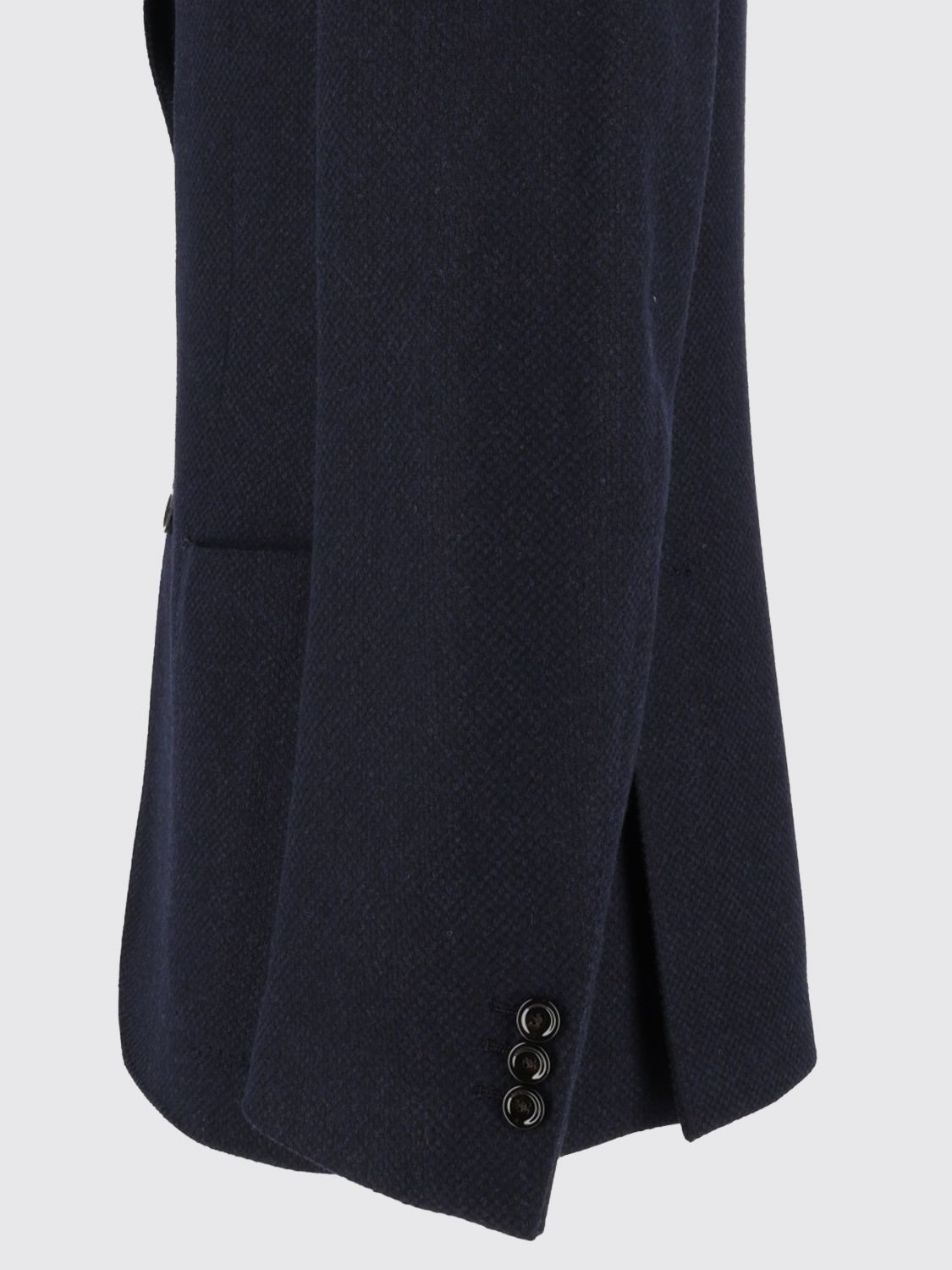 LARDINI JACKET: Single-Breasted Wool and Cashmere Blazer Lardini with Peak Lapels, Blue - Img 4