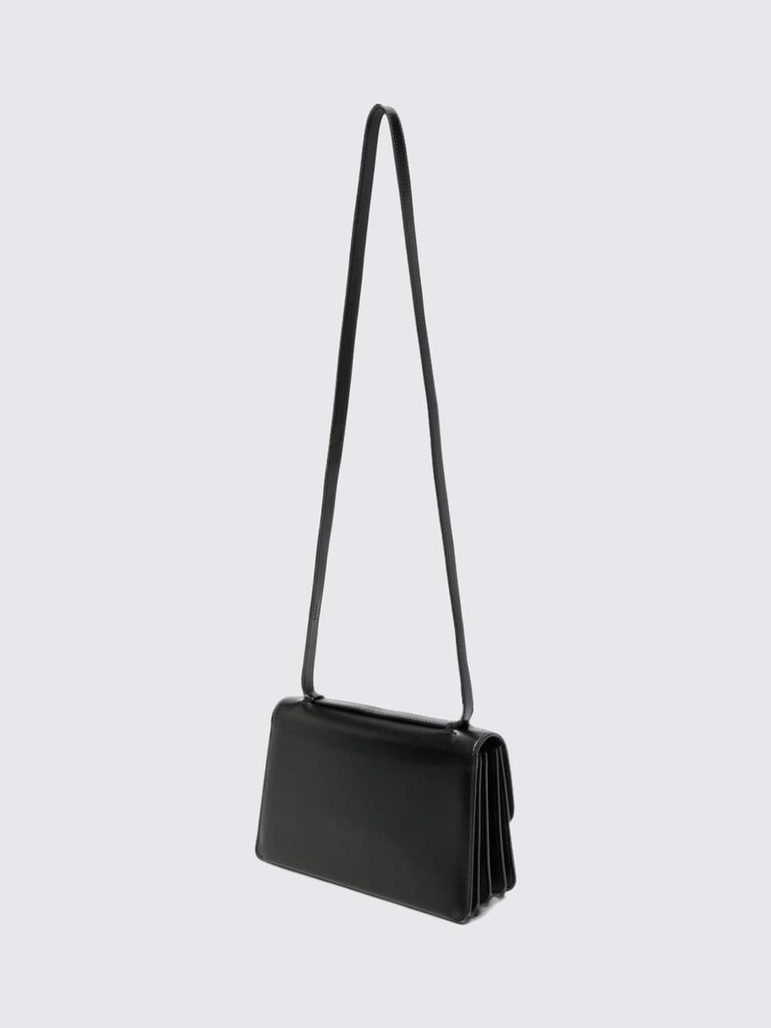 CELINE BORSA A TRACOLLA: Borsa a tracolla Triomphe CELINE in pelle di vitello con monogramma, Nero - Img 3
