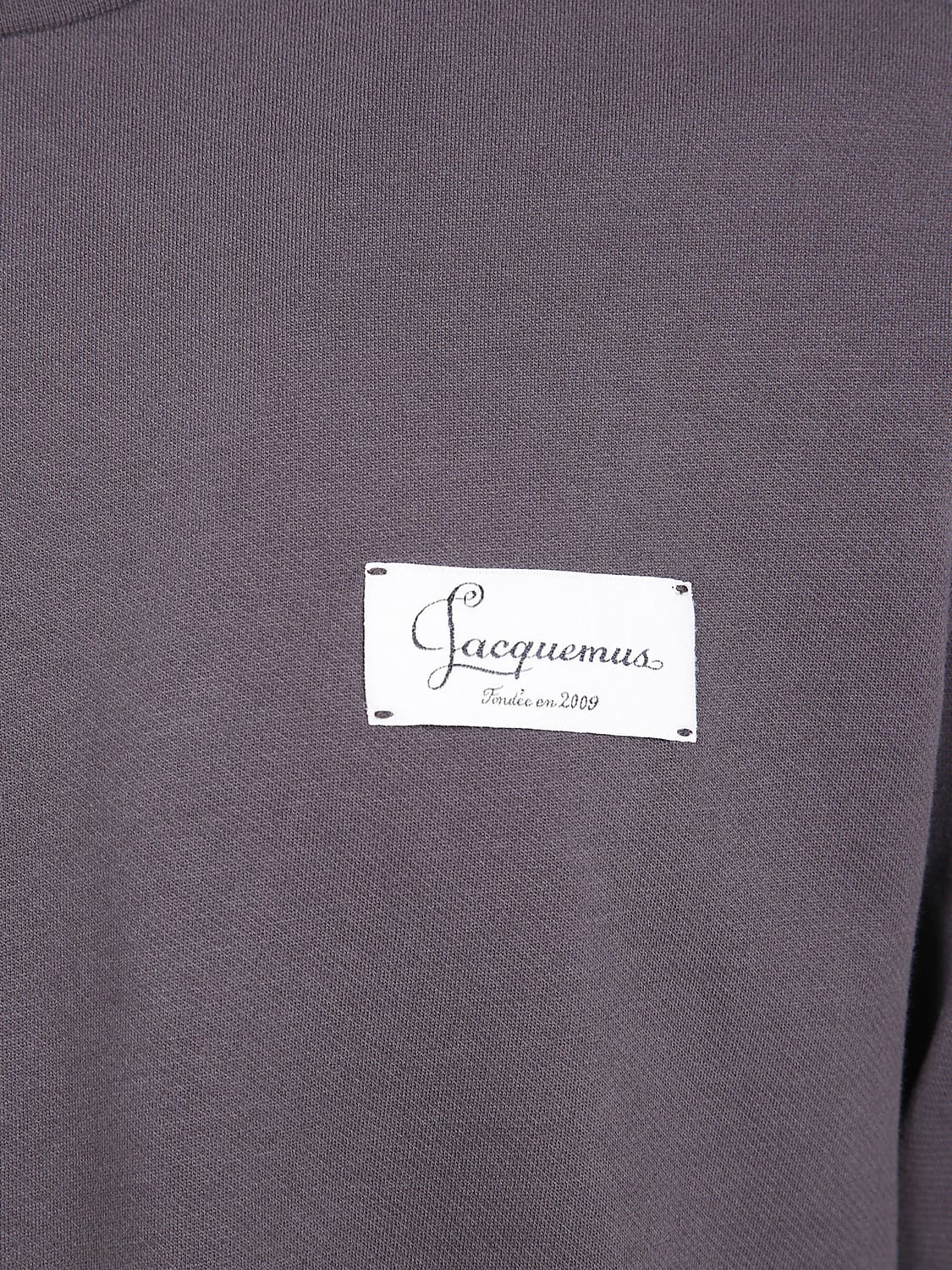 JACQUEMUS T-SHIRT: Contrast Logo Cotton T-Shirt Jacquemus with Dropped Shoulders, Brown - Img 4