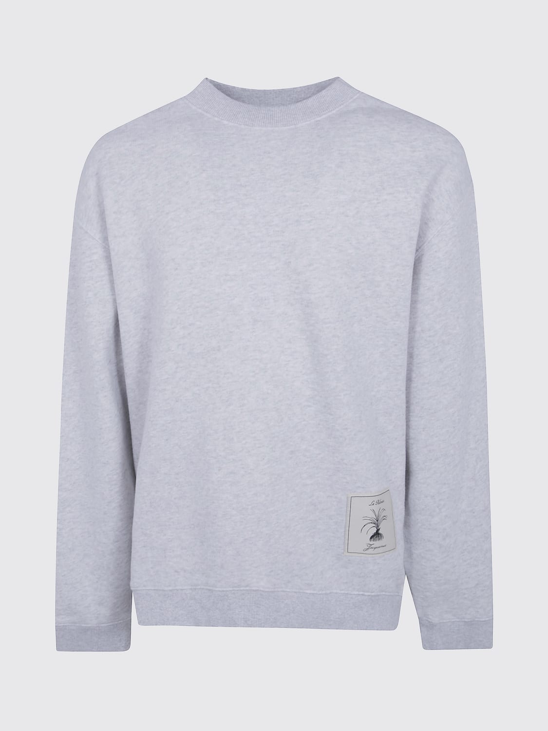 JACQUEMUS SWEATSHIRT: Rundhals-Sweatshirt aus Baumwolle mit überschnittenen Schultern und Rückenlogo von Jacquemus, Grau - Img 2