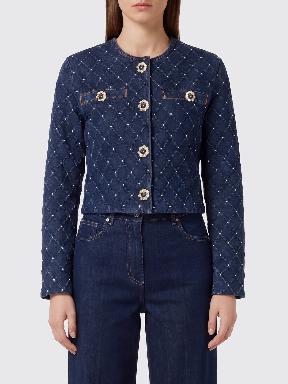 LIU JO JACKET: Jacket woman Liu Jo, Denim - Img 1