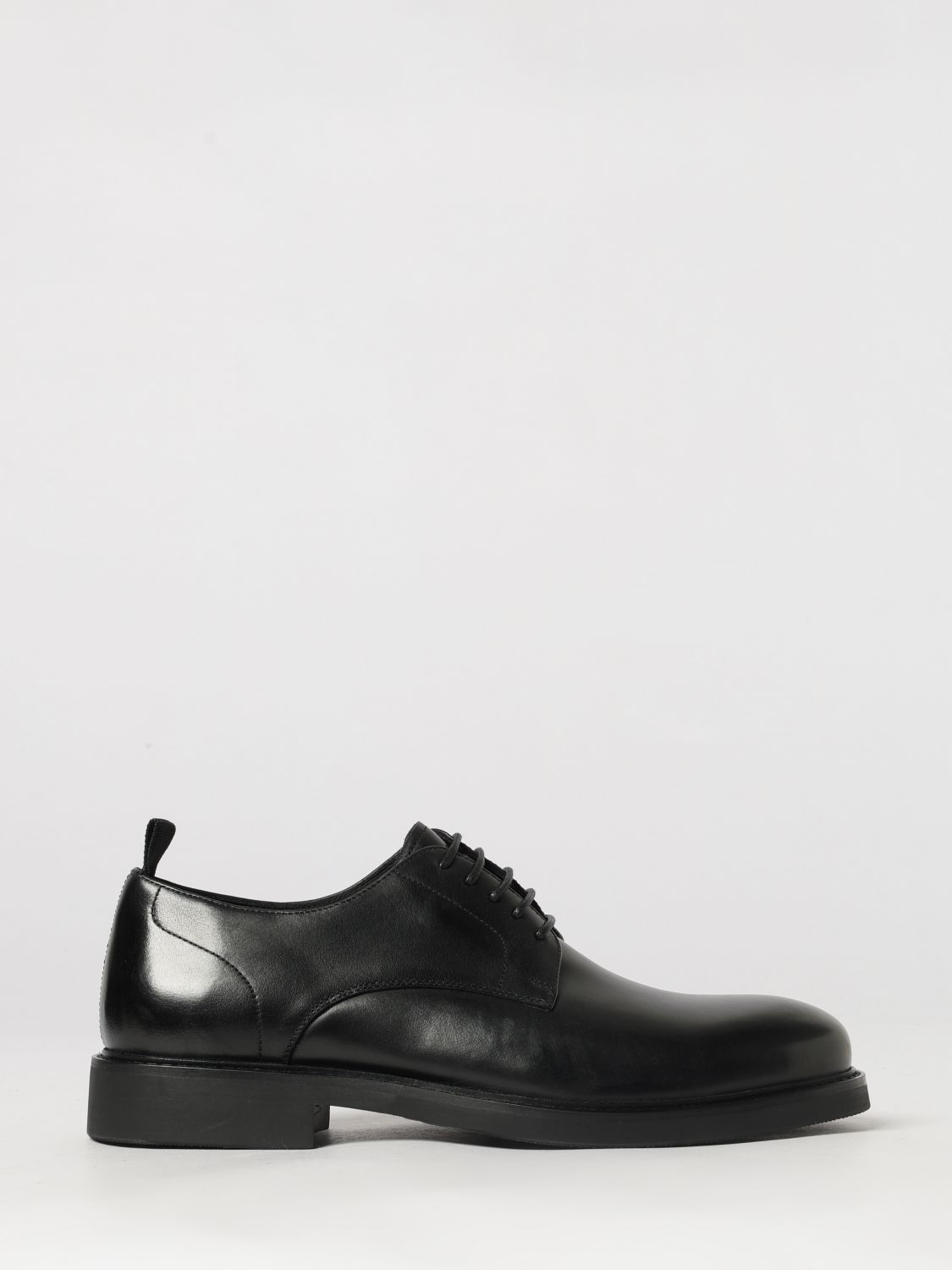 MANUEL RITZ SCARPE STRINGATE: Scarpe Derby Manuel Ritz in pelle di vitello liscia con tirante posteriore, Nero - Img 1