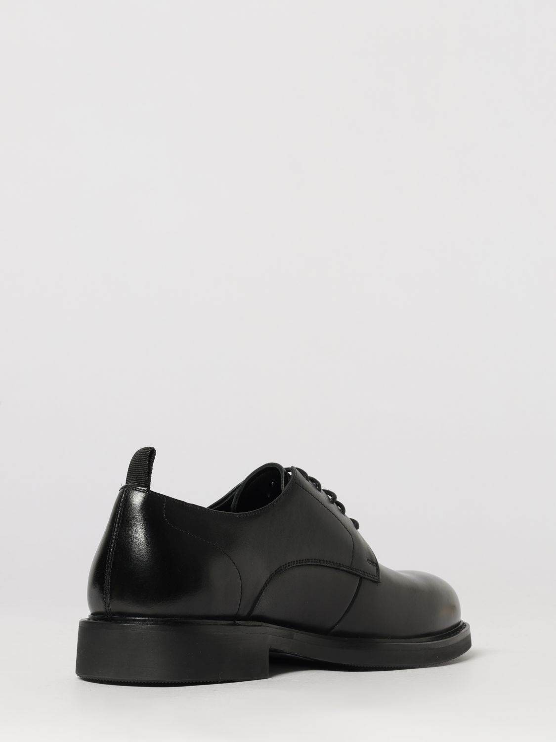 MANUEL RITZ SCARPE STRINGATE: Scarpe Derby Manuel Ritz in pelle di vitello liscia con tirante posteriore, Nero - Img 3