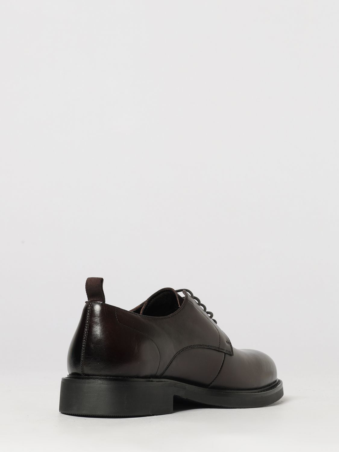MANUEL RITZ SCARPE STRINGATE: Scarpe Derby Manuel Ritz in pelle di vitello liscia con tirante posteriore, Marrone - Img 3