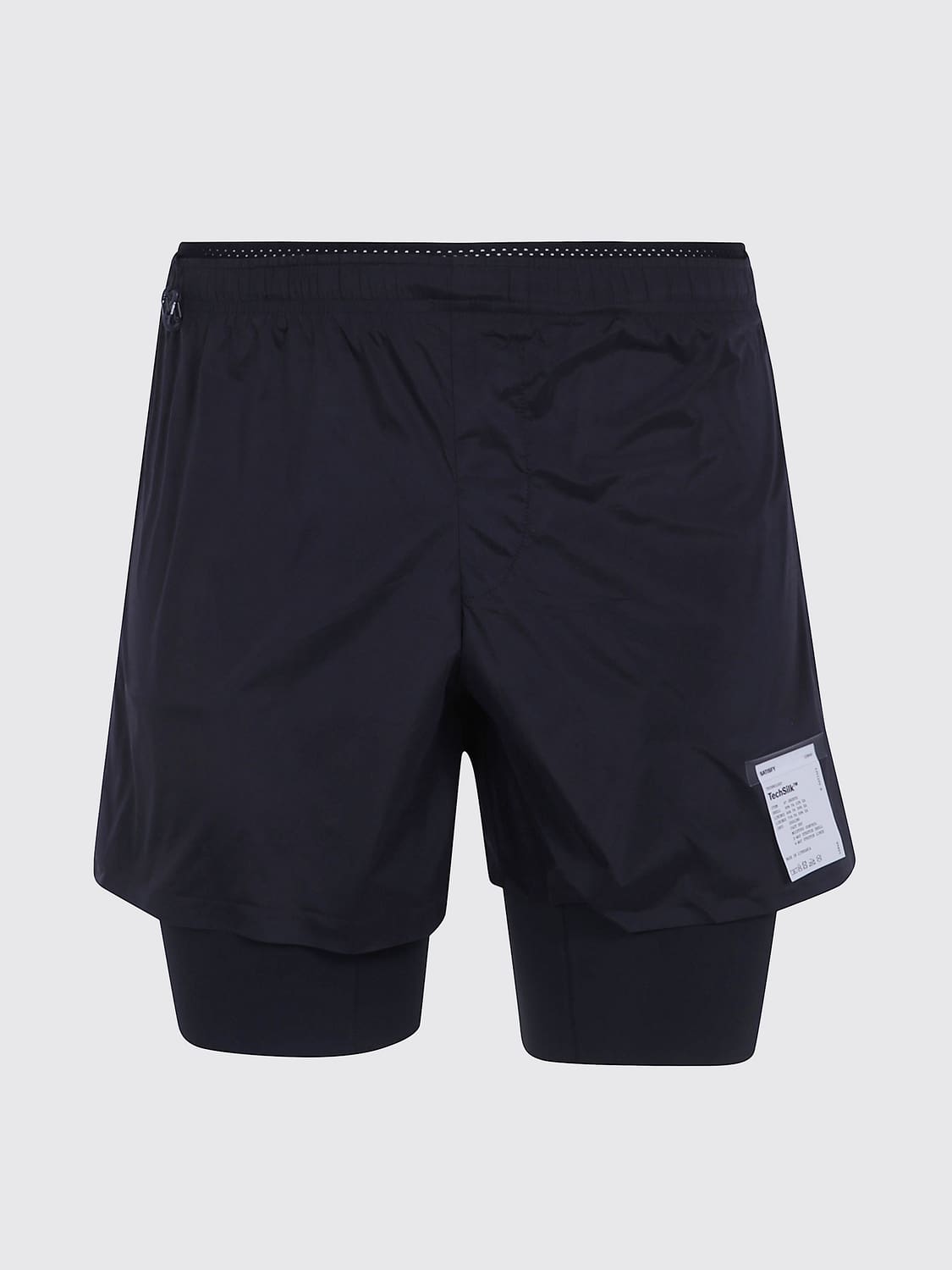 SATISFY PANTALONCINI: Shorts sportivi Satisfy slim fit in tessuto tecnico stretch con vita elasticizzata, Nero - Img 2