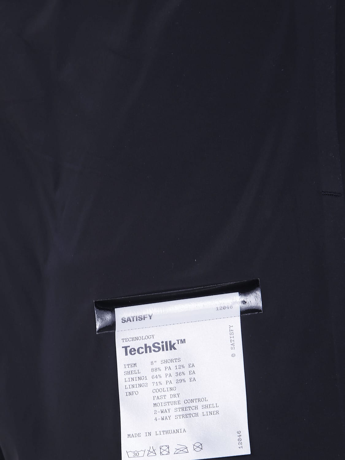 SATISFY PANTALONCINI: Shorts sportivi Satisfy slim fit in tessuto tecnico stretch con vita elasticizzata, Nero - Img 4