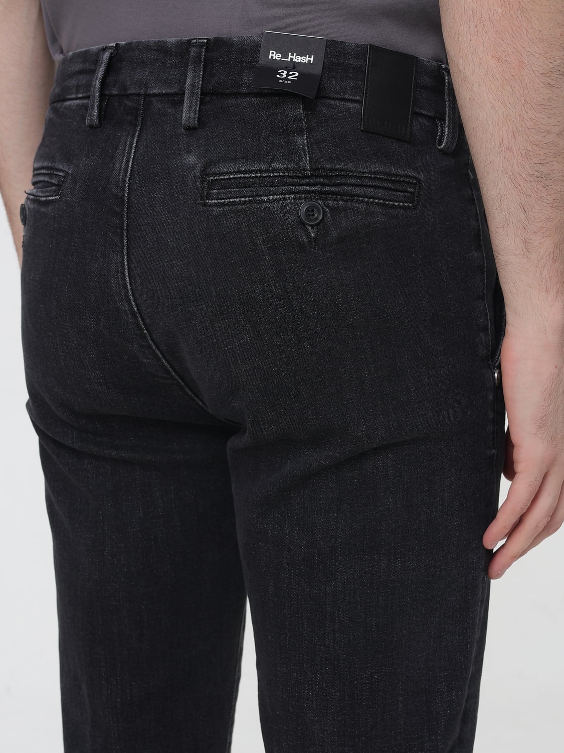 RE-HASH JEANS: Jeans men Re-hash, Black - Img 3