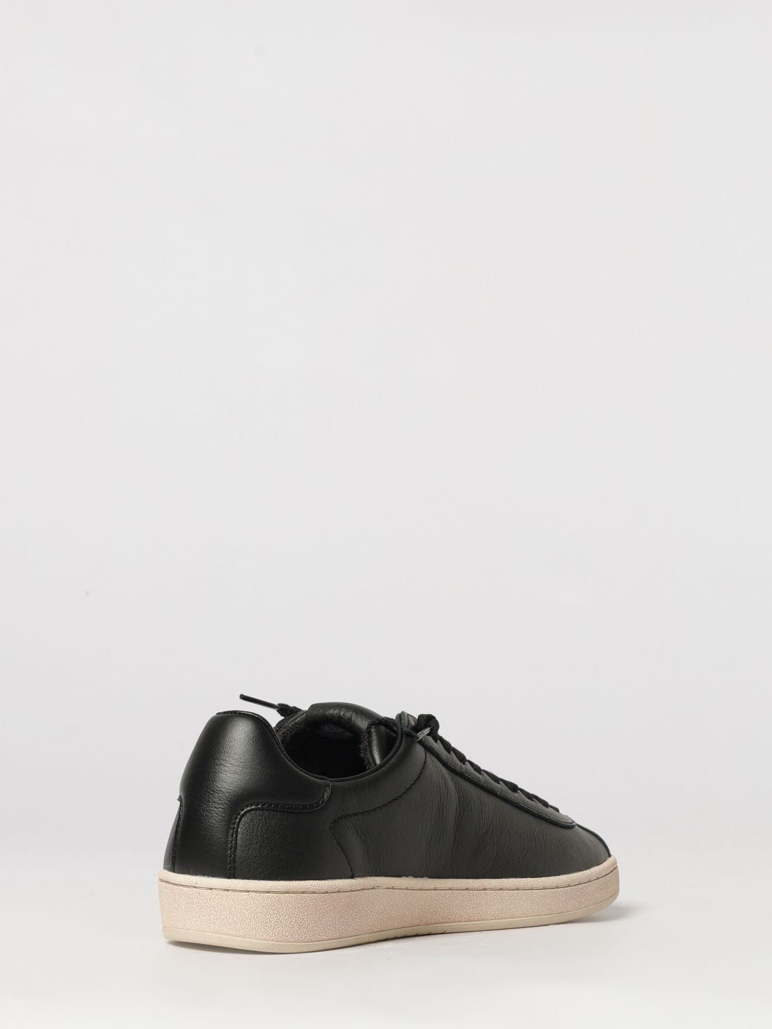 SUN68 SNEAKERS: Low-Top-Ledersneaker SUN68 mit gepolstertem Knöchel und geprägtem Logo, Schwarz - Img 3