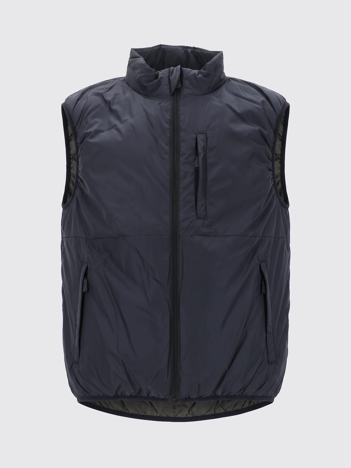 ASPESI SUIT VEST: Water-Repellent Padded Nylon Gilet Aspesi with High Neck and Zip Closure, Blue - Img 2
