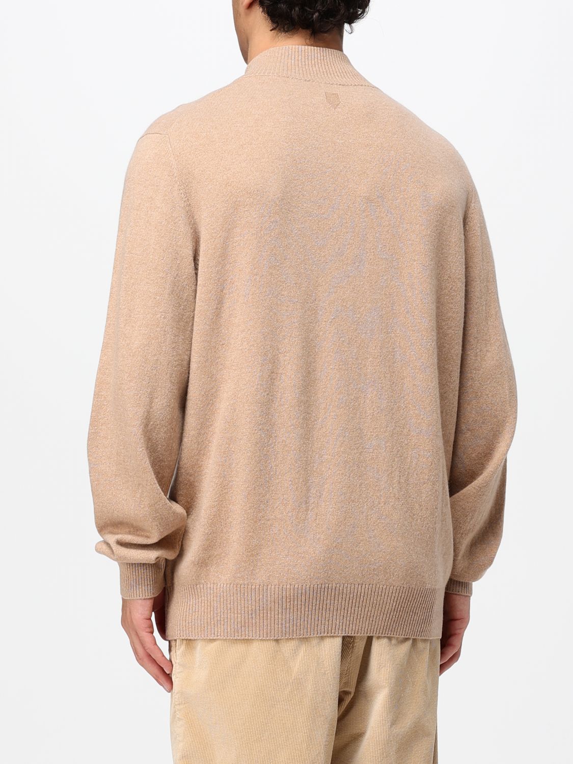 CANALI PULLOVER: Woll-Kaschmir-Cardigan Canali mit Stehkragen und Reißverschluss, Beige - Img 2