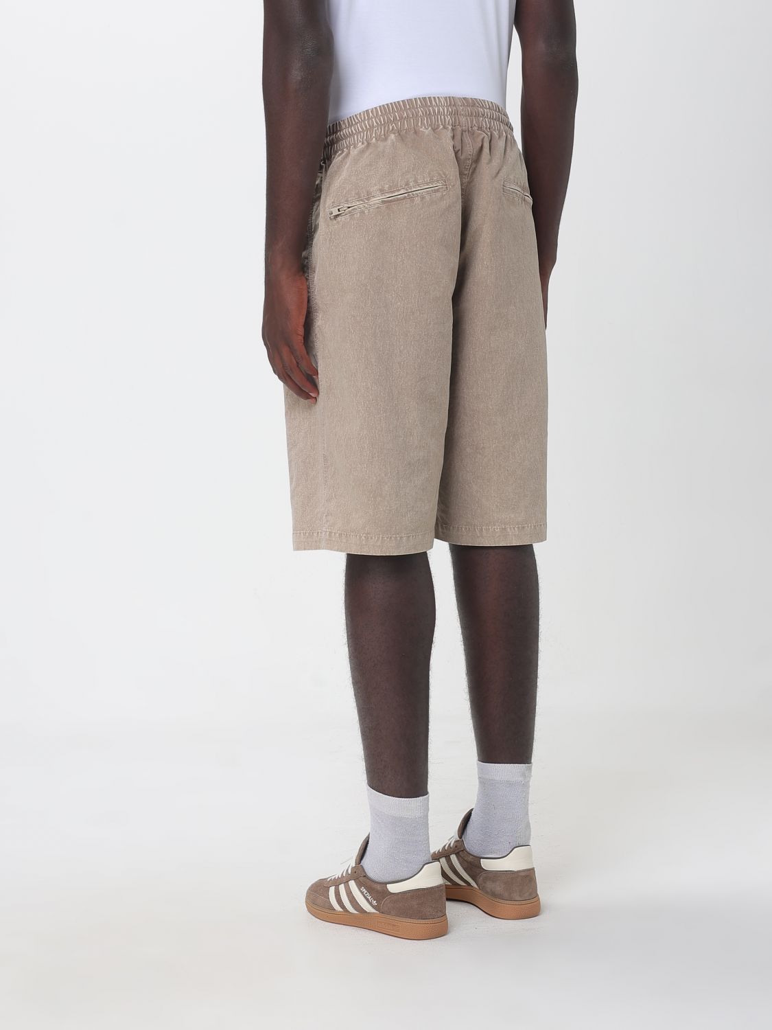 DIESEL SHORTS: P-Theck Nylon Sport Shorts Diesel with Elasticated Waist, Beige - Img 3