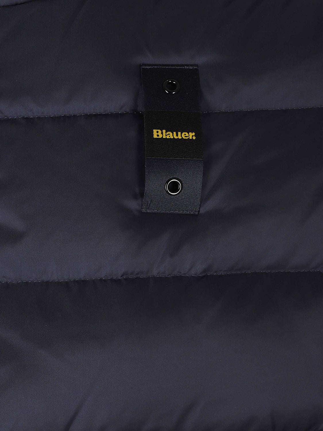 BLAUER JACKET: Quilted Polyamide Short Down Jacket Blauer with Hood and Duck Down, Blue - Img 4