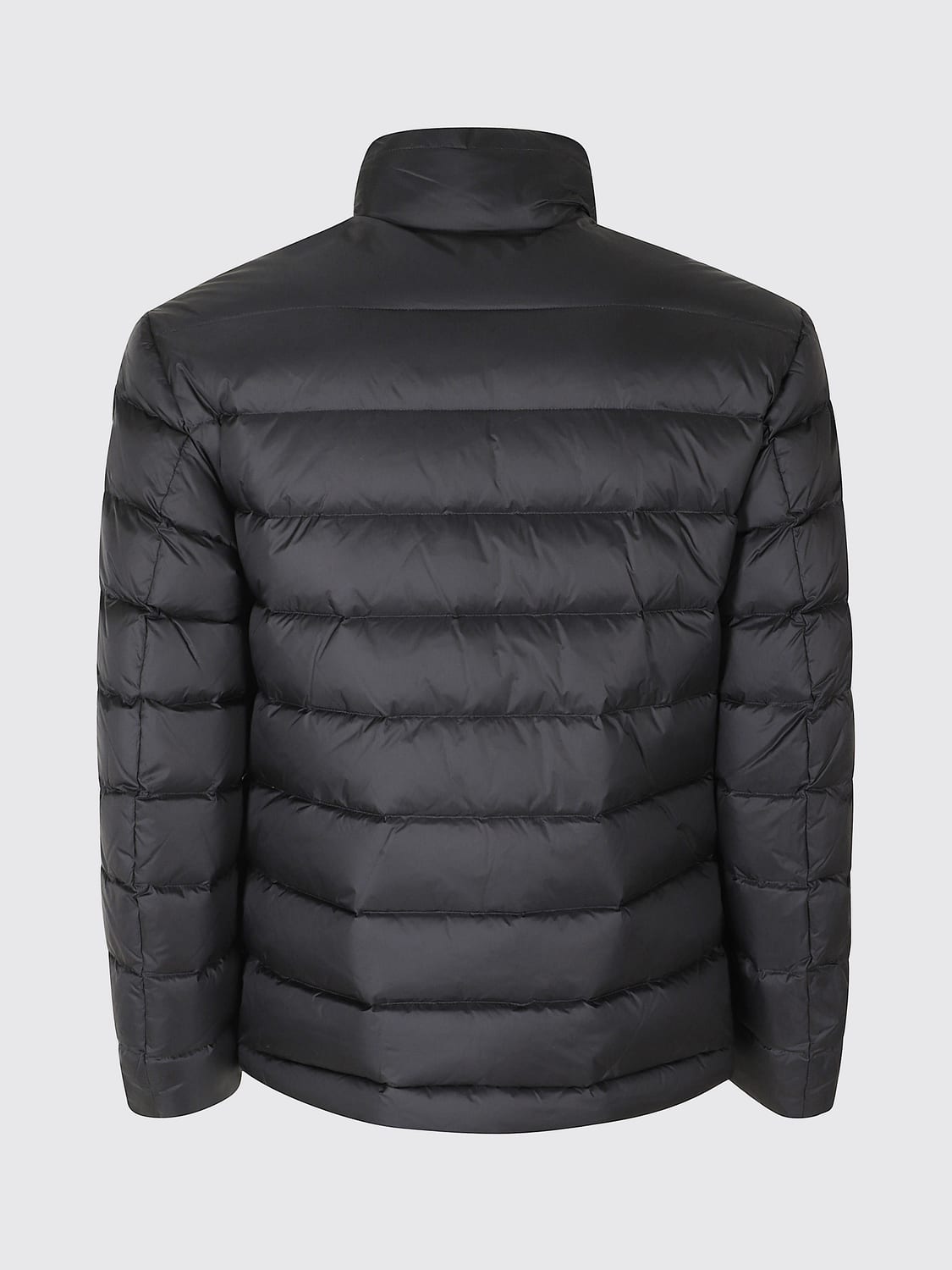 BLAUER JACKET: Quilted Nylon Short Puffer Jacket Blauer with High Neck, Black - Img 3