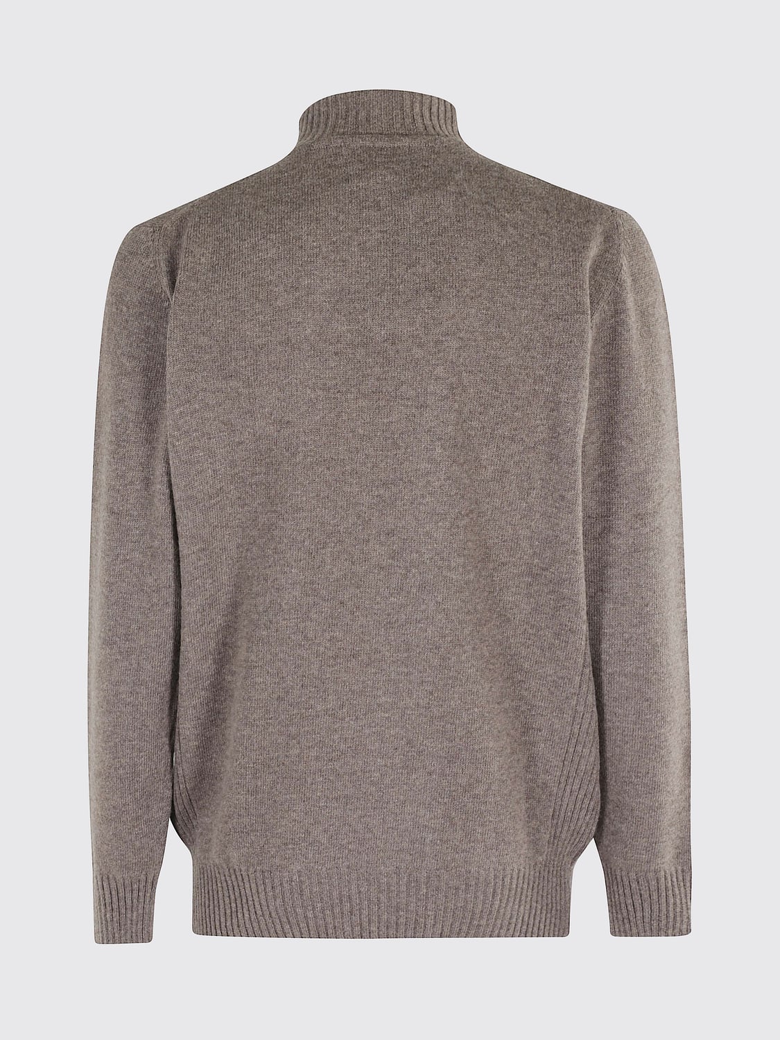 BARBOUR SWEATER: Barbour Pure Wool Half-Zip Mock Neck Jumper, Grey - Img 3