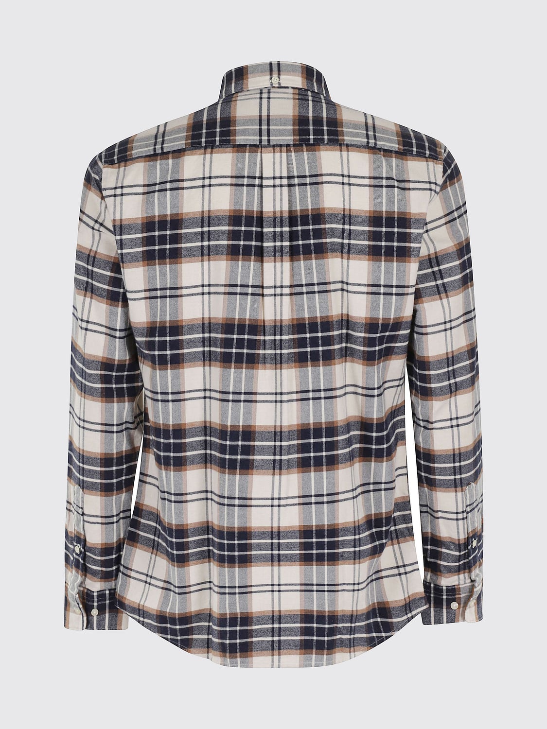 BARBOUR HEMD: Langärmeliges kariertes Baumwoll-Freizeithemd Barbour mit Button-Down-Kragen, Nude - Img 3