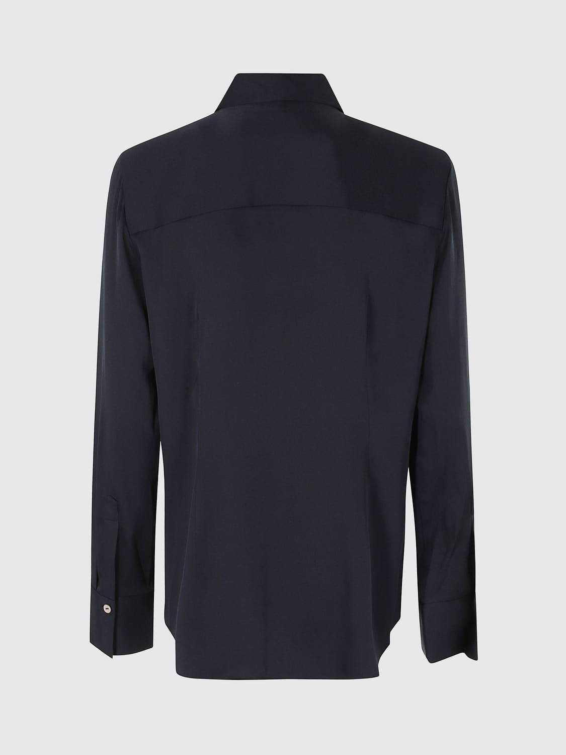 VINCE CAMICIA: Camicia slim fit Vince in misto seta a quadri con colletto classico, Blue - Img 3