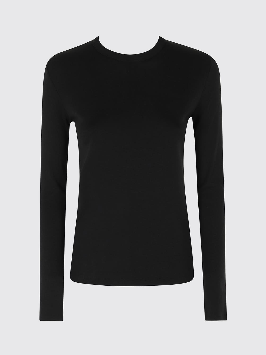 VINCE PULLOVER: Langärmeliger Slim-Fit-Pullover von Vince aus Pima-Baumwolle, Schwarz - Img 2