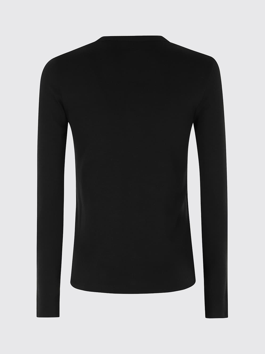 VINCE PULLOVER: Langärmeliger Slim-Fit-Pullover von Vince aus Pima-Baumwolle, Schwarz - Img 3