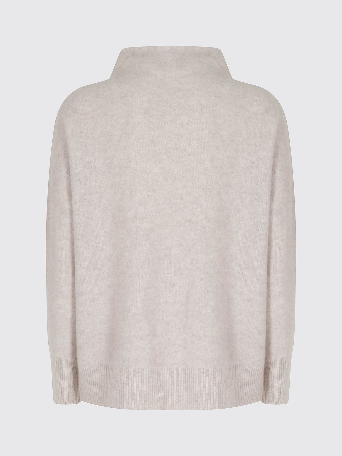 VINCE PULLOVER: Vince Pullover mit Trichterkragen aus reinem Kaschmir mit überschnittenen Schultern, Grau - Img 3
