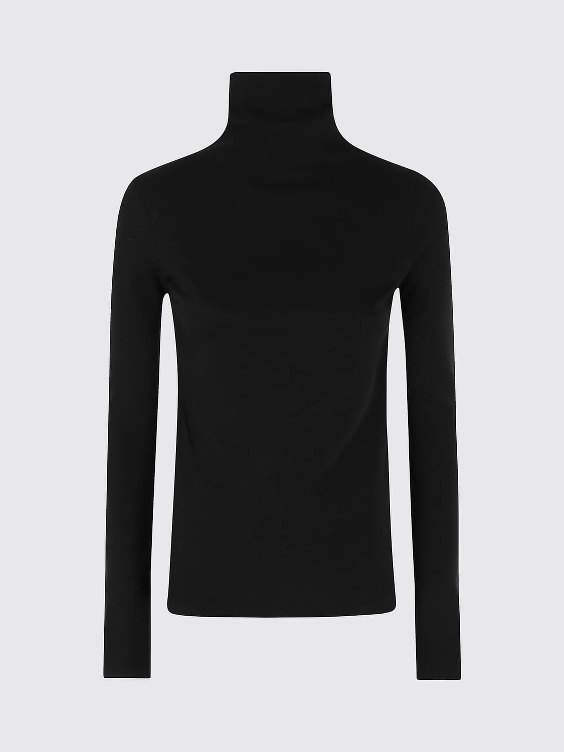 VINCE PULLOVER: Langärmliger Slim-Fit-Rollkragenpullover von Vince aus Baumwolle, Schwarz - Img 2