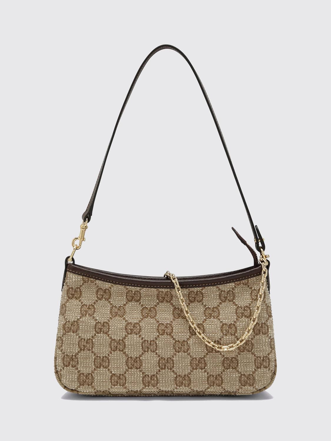 GUCCI MINITASCHE: Gossip Mini-Schultertasche Gucci aus GG Supreme Canvas, Braun - Img 1