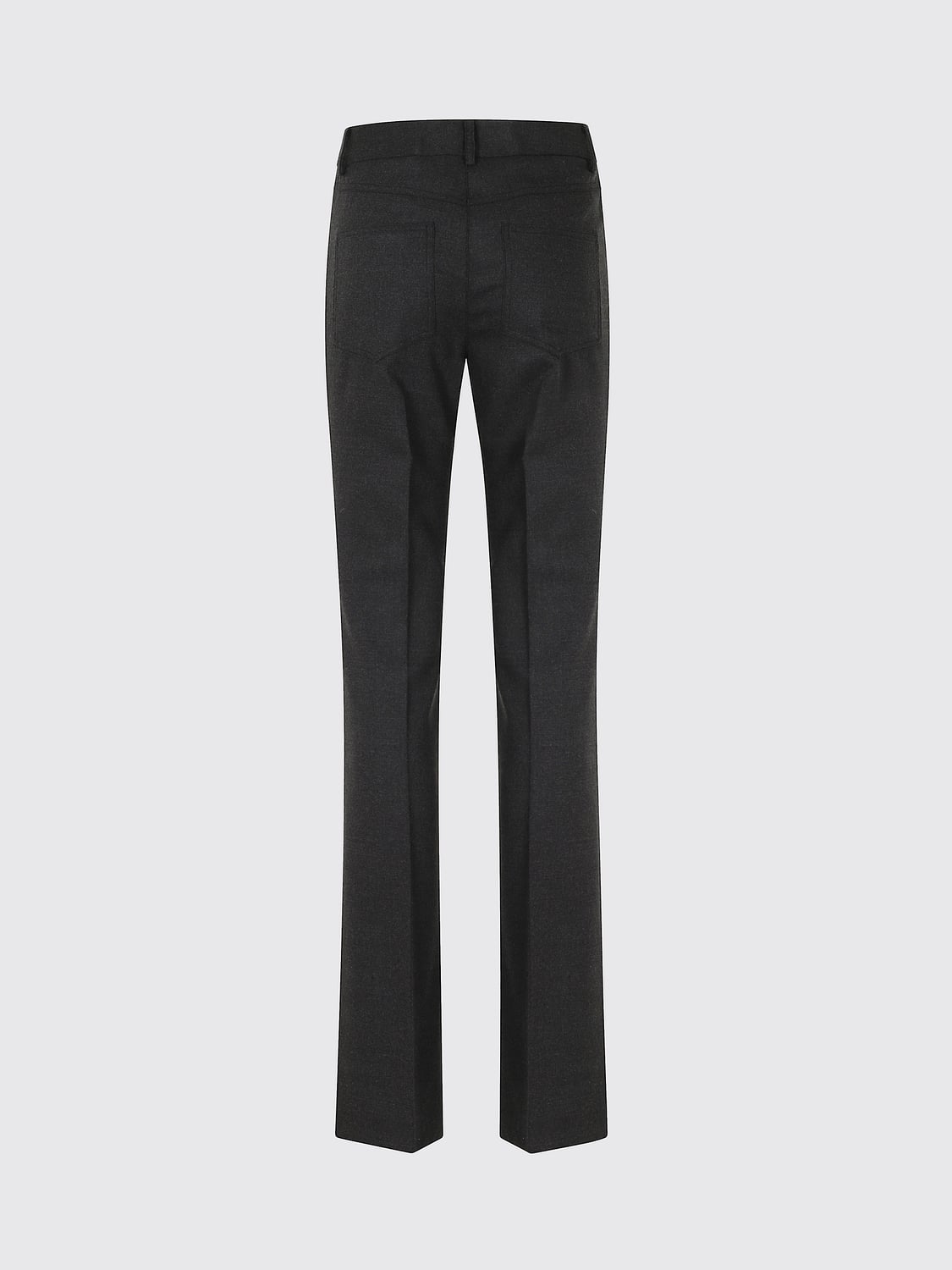 SEMICOUTURE PANTALONES: Pantalones slim fit Semicouture de 5 bolsillos en forro polar de lana, Gris - Img 3