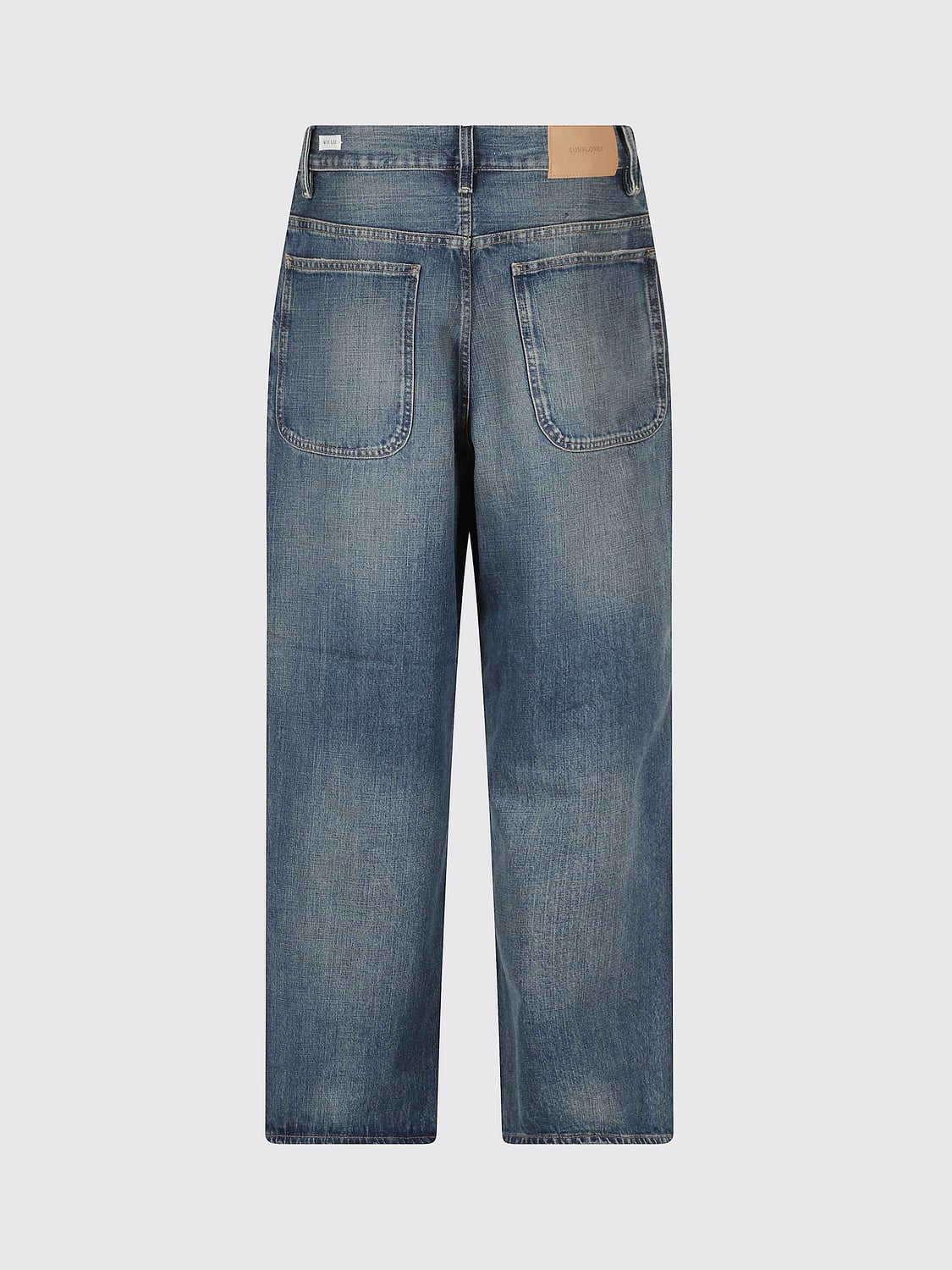 SUNFLOWER JEANS: Sunflower Mid-Rise Straight Jeans in Cotton Denim with Five Pockets, Blue - Img 3