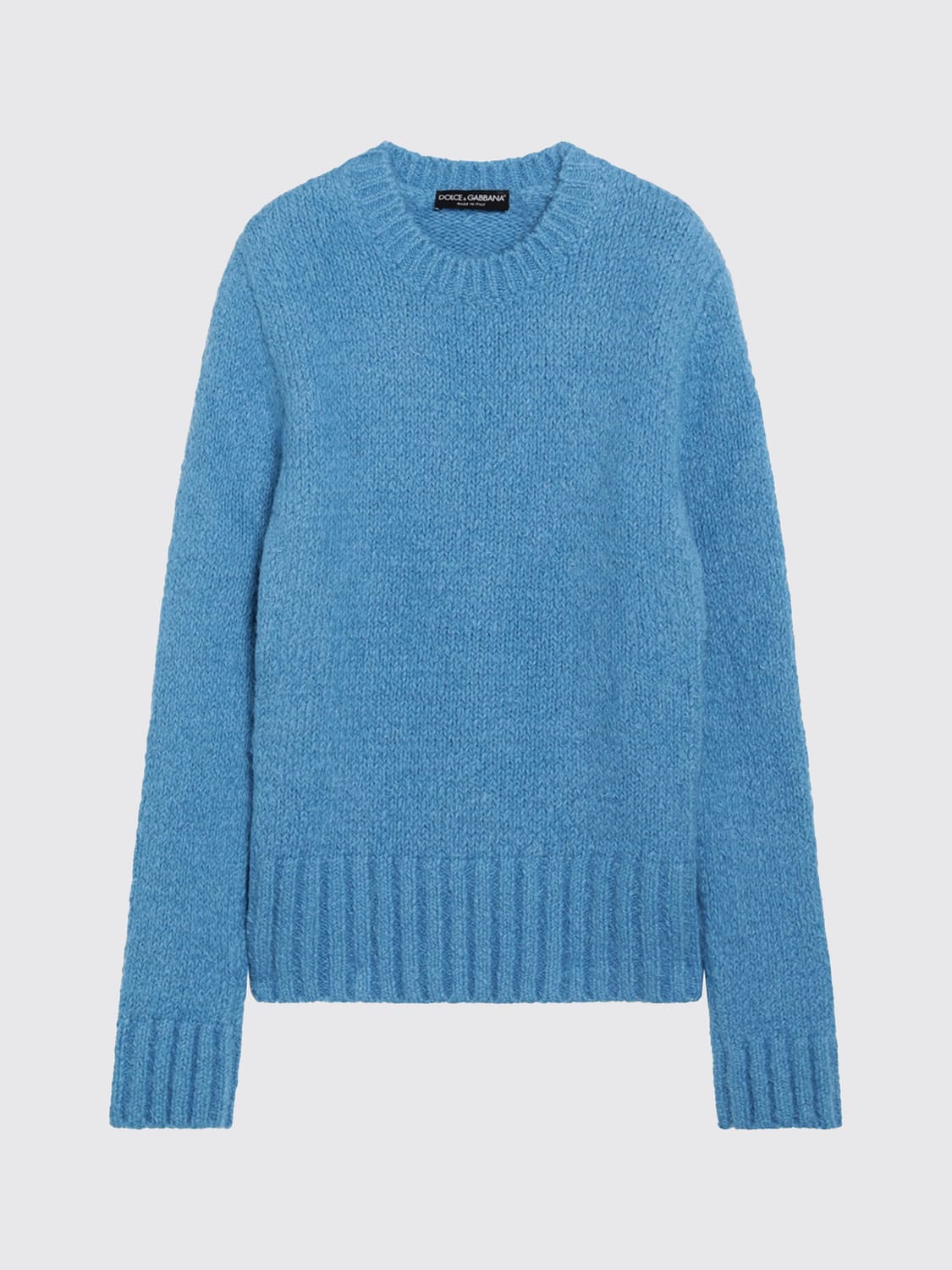 DOLCE & GABBANA PULLOVER: Dolce & Gabbana Rundhalspullover aus türkisfarbener Wolle, Türkis - Img 2