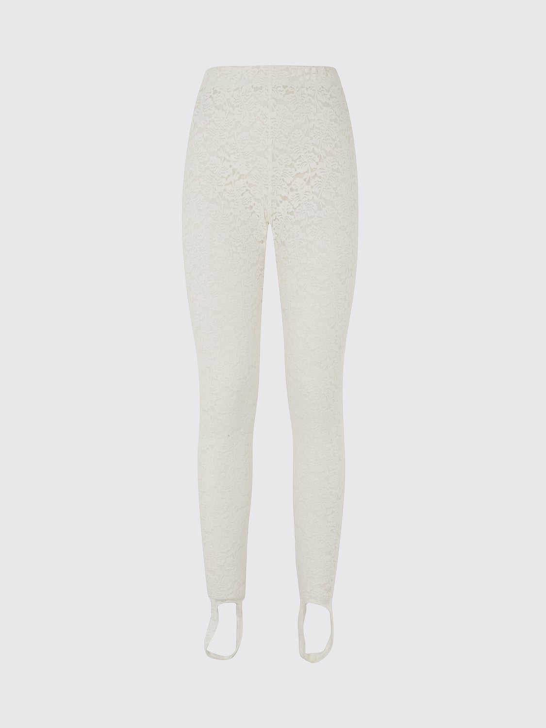 HERSKIND PANTALONES: Leggings de encaje Herskind de talle alto y corte skinny, Blanco - Img 2