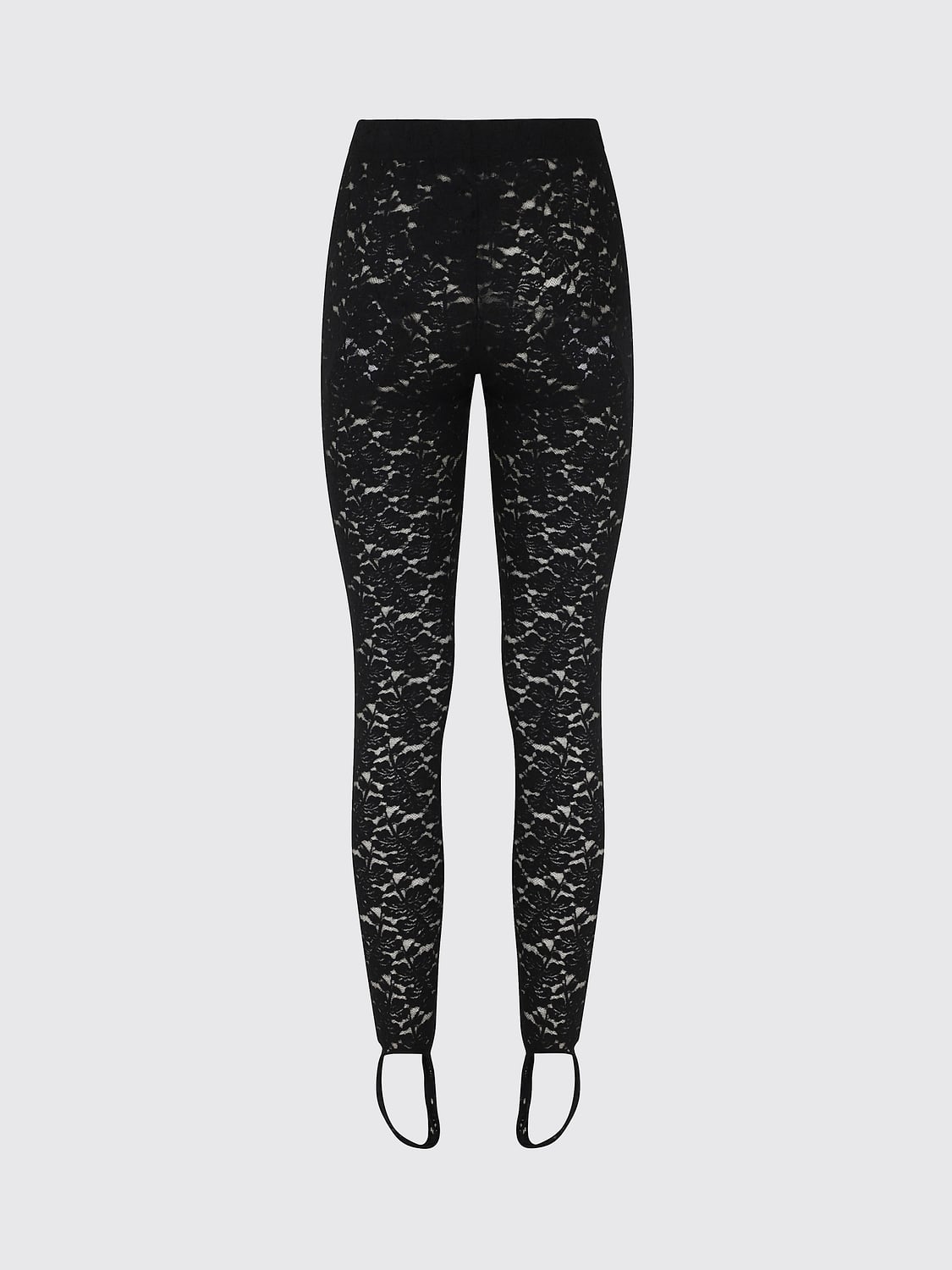 HERSKIND PANTS: Herskind High-Waisted Skinny Fit Lace Leggings, Black - Img 3