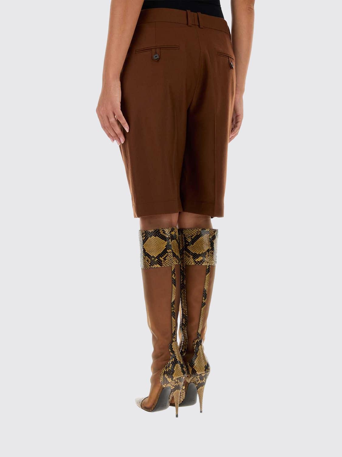 SAINT LAURENT PANTALONI: Pantaloni donna Saint Laurent, Marrone - Img 2