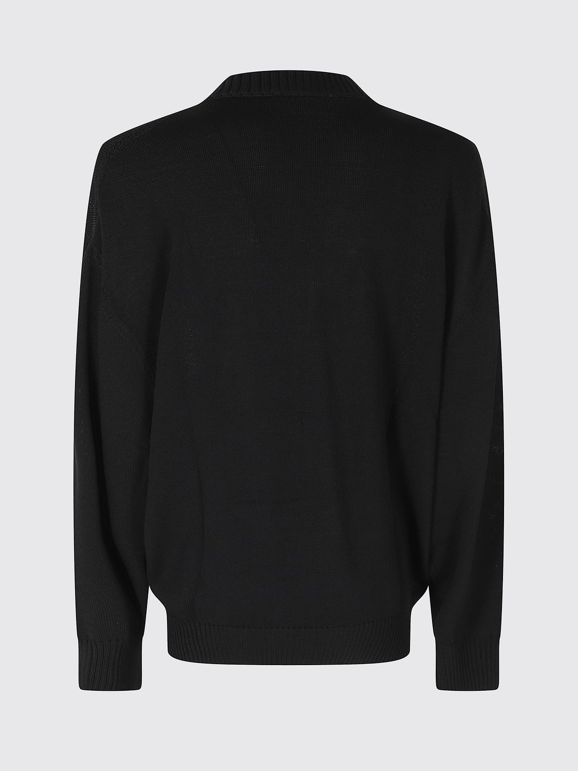 IRO MAGLIA: Maglia Iro con scollo a V in misto viscosa e finiture a costine, Nero - Img 3