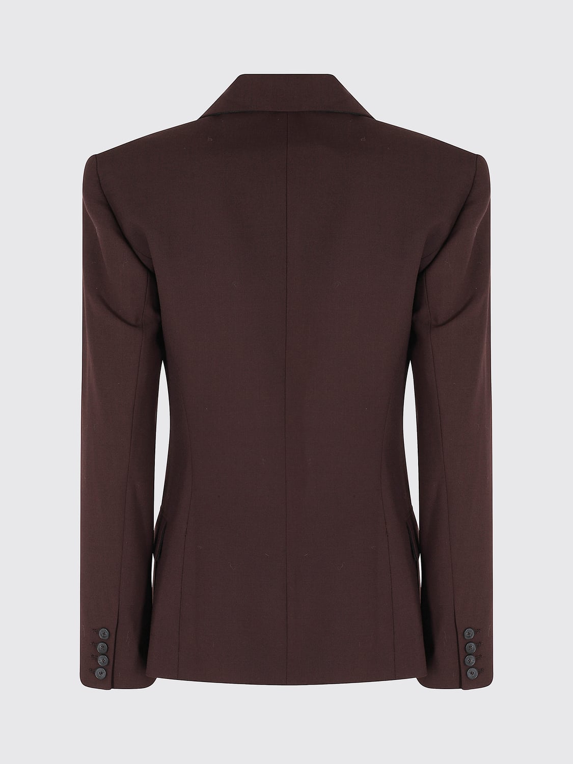 IRO JACKET: Slim Fit Double-Breasted Blazer Iro in Wool and Cotton Blend, Brown - Img 3